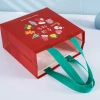 Laminated non-woven fabric bags for promotional gift packaging, hand-held bags, heat-pressed non-woven fabric, Christmas LOGO printing Specification image